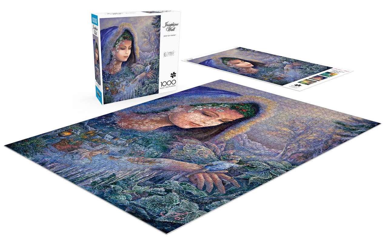 Buffalo Games Josephine Wall Spirit of Winter puslespil 1000 brikker glitter