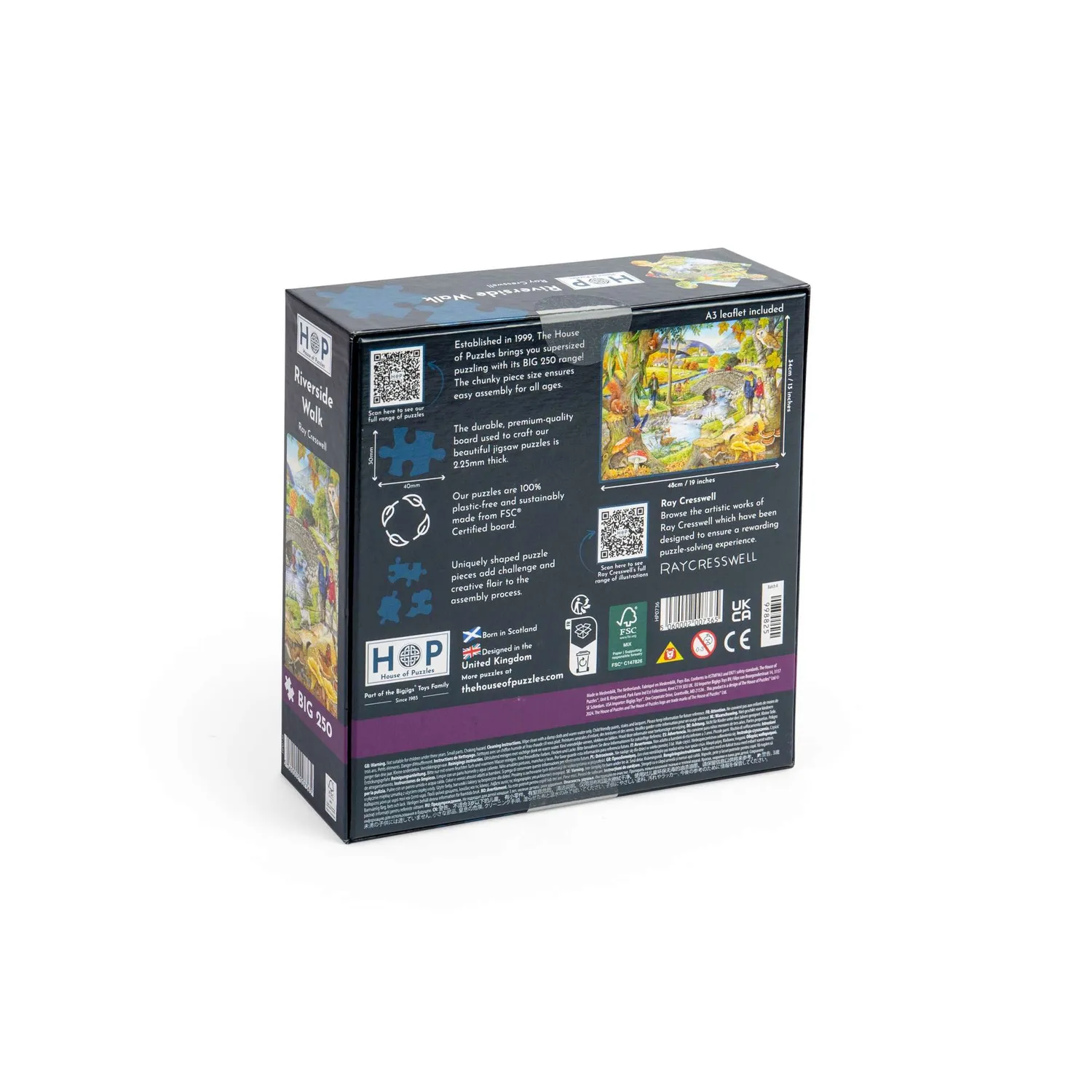 House of Puzzle BIG 250 Riverside Walk puslespil 250 store brikker
