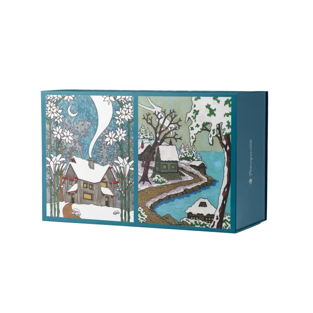 Pomegranate CJ Hurley Snowy Cabins puslespil 120 brikker vinter