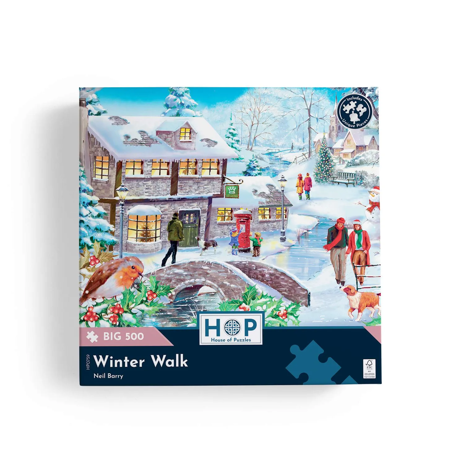 House of Puzzles BIG 500 Winter Walk puslespil 500 brikker vinter