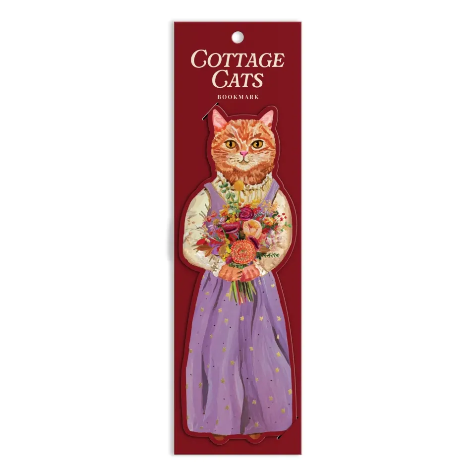 Good Puzzle Co. Cottage Cats bogmærke kat med blomster