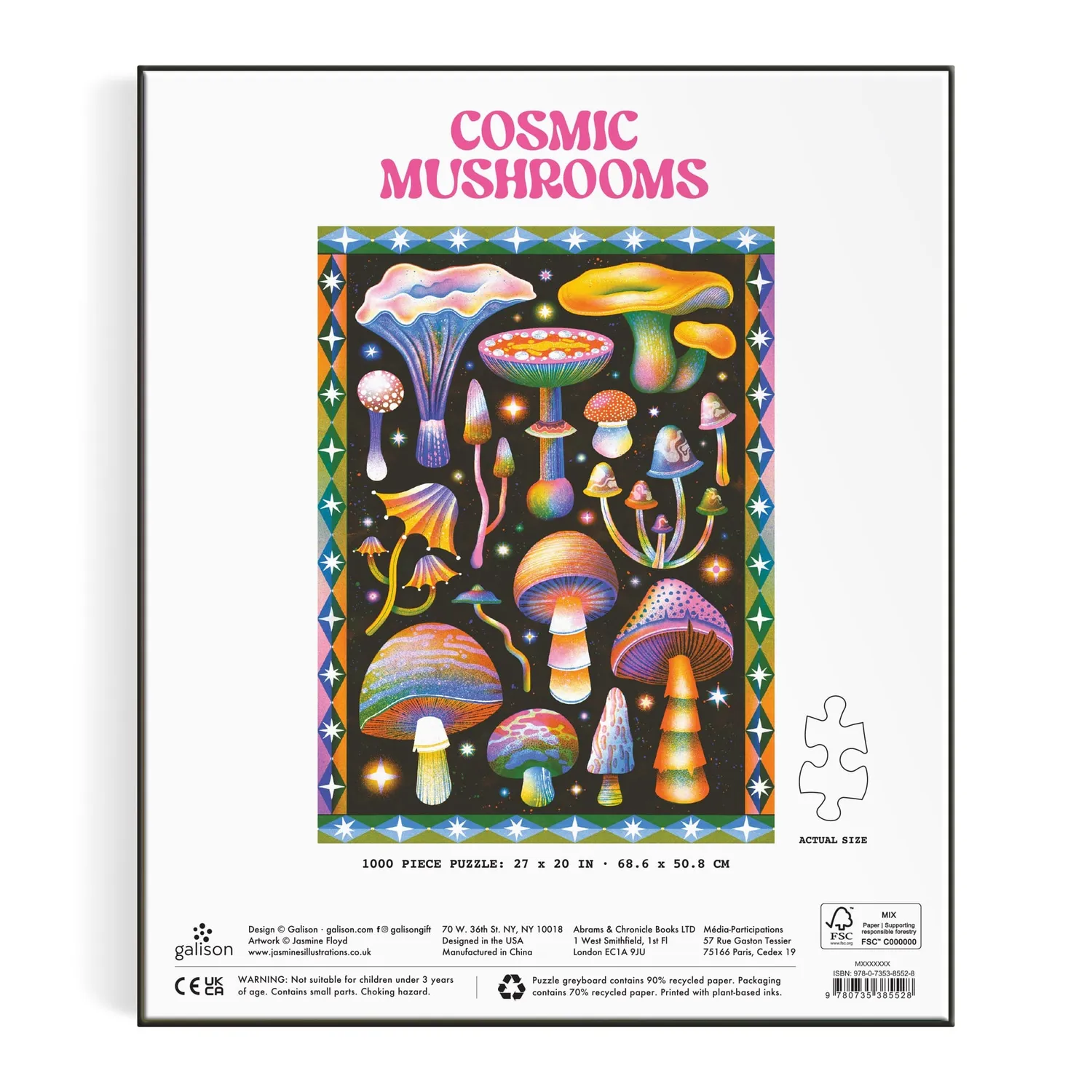Good Puzzle Co. Cosmic Mushrooms puslespil 1000 brikker svampe