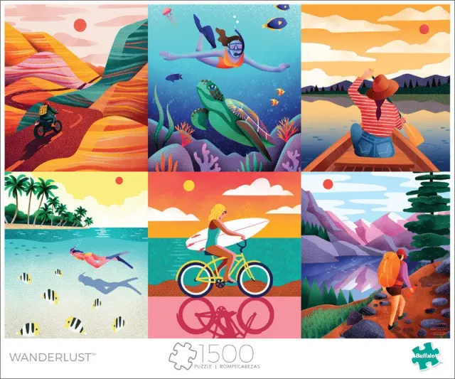 Buffalo Games Wanderlust puslespil 1500 brikker rejse