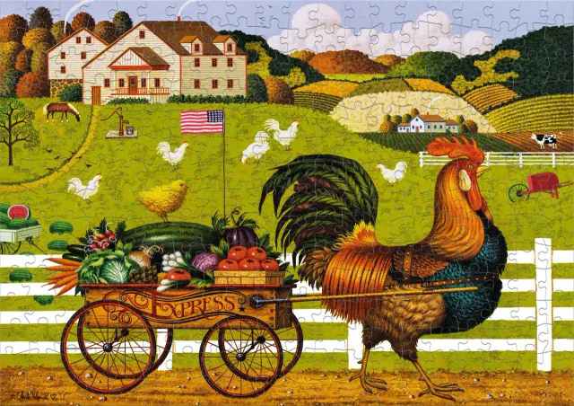 Buffalo Games Wysocki Rooster Express puslespil 300 store brikker