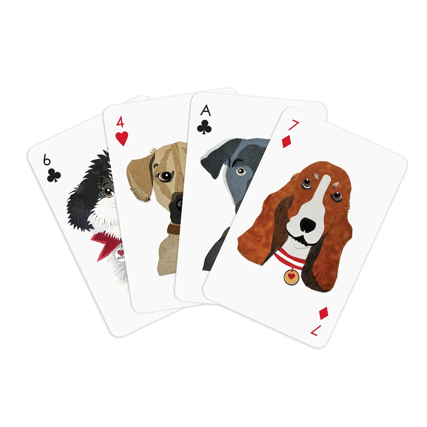 Good Puzzle Co. Paper Dogs spillekort 2 sæt hunde