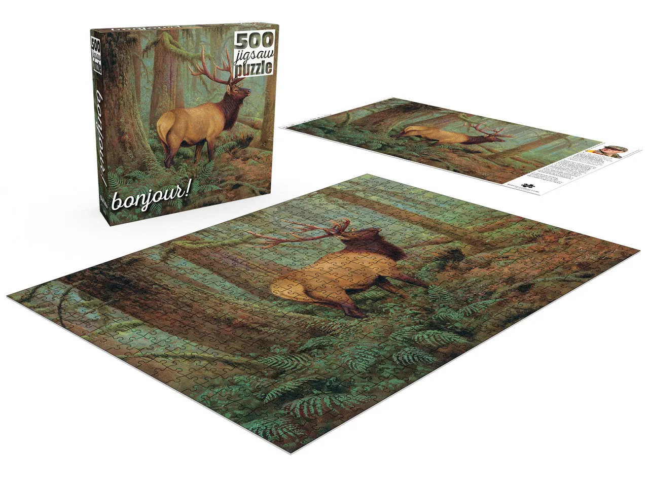 Buffalo Games Bonjour Forest King puslespil 500 brikker – hjort