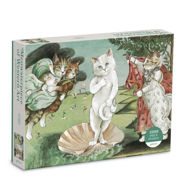 Galison Meowsterpiece Birth of Venus puslespil 1000 katte
