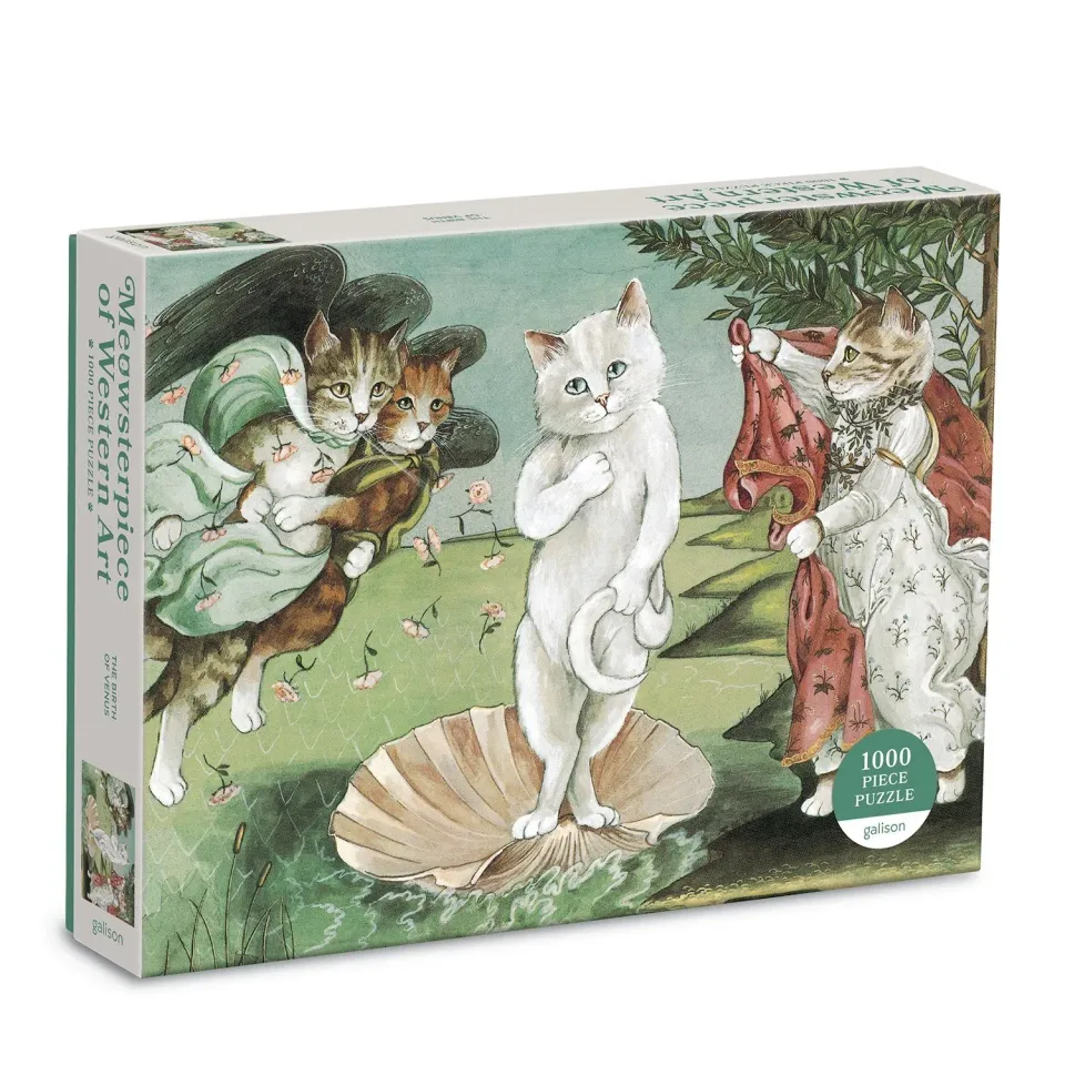 Galison Meowsterpiece Birth of Venus puslespil 1000 katte