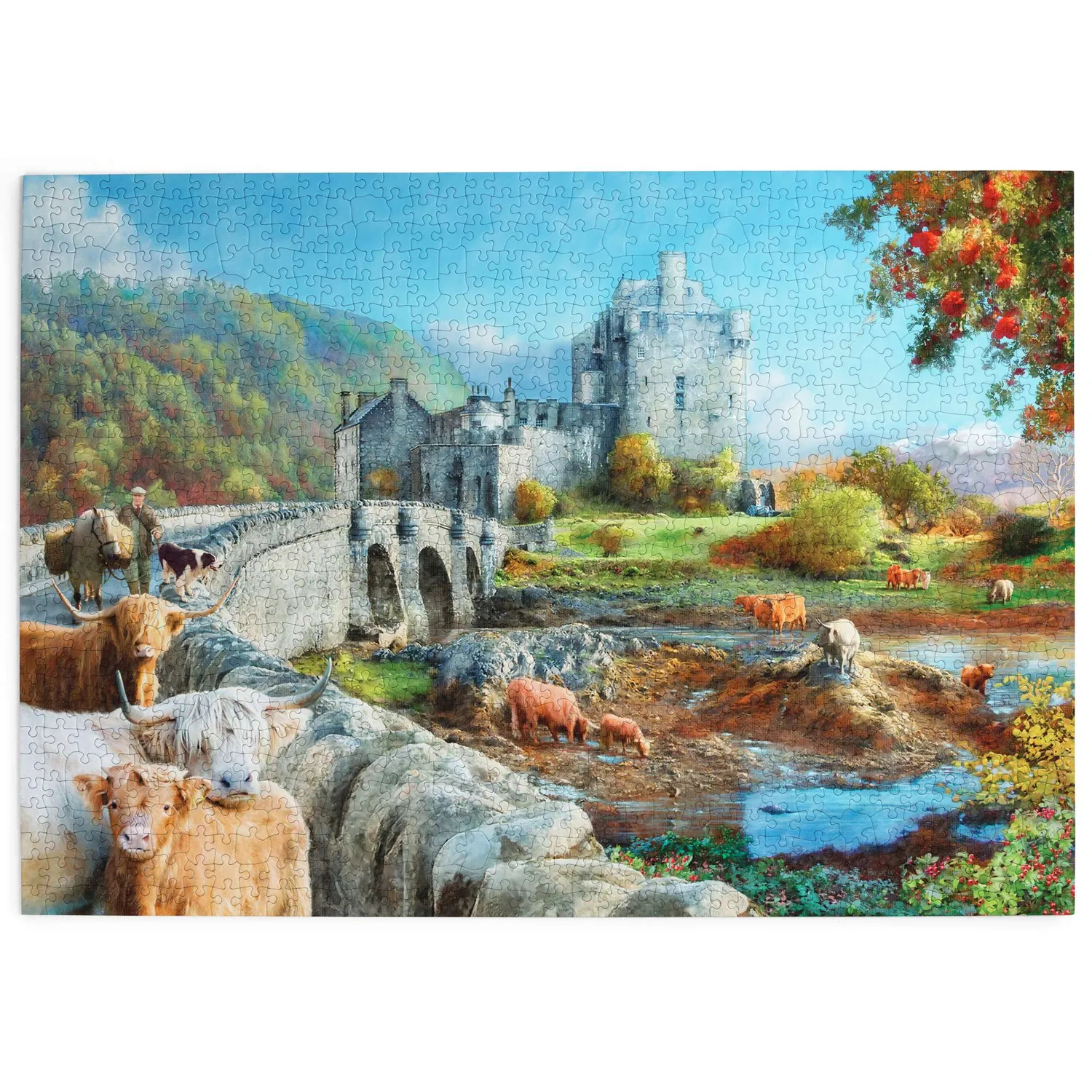 House of Puzzle Highland Morning puslespil 1000 brikker Skotland