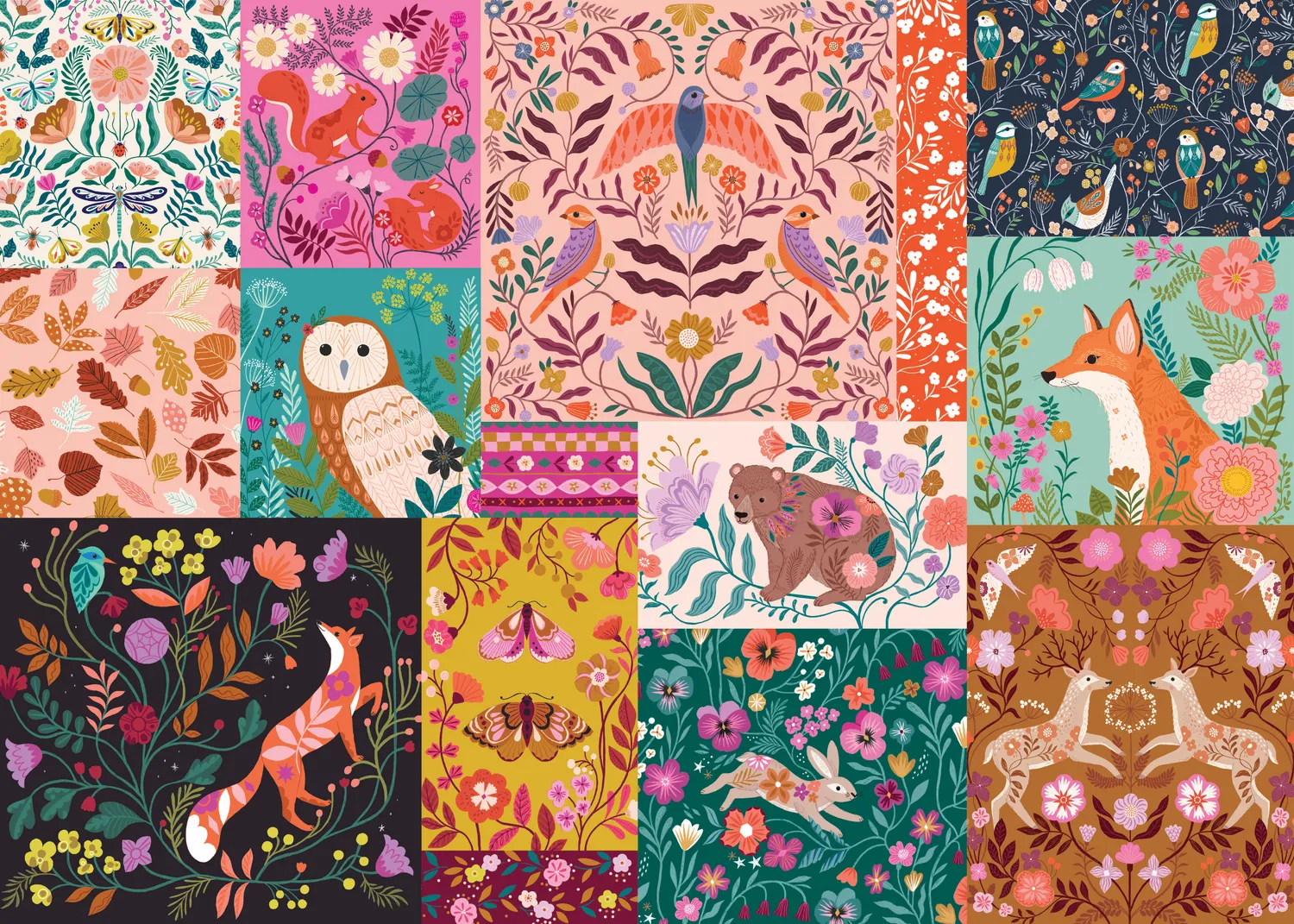 Elena Essex Patchwork puslespil 1000 brikker collage