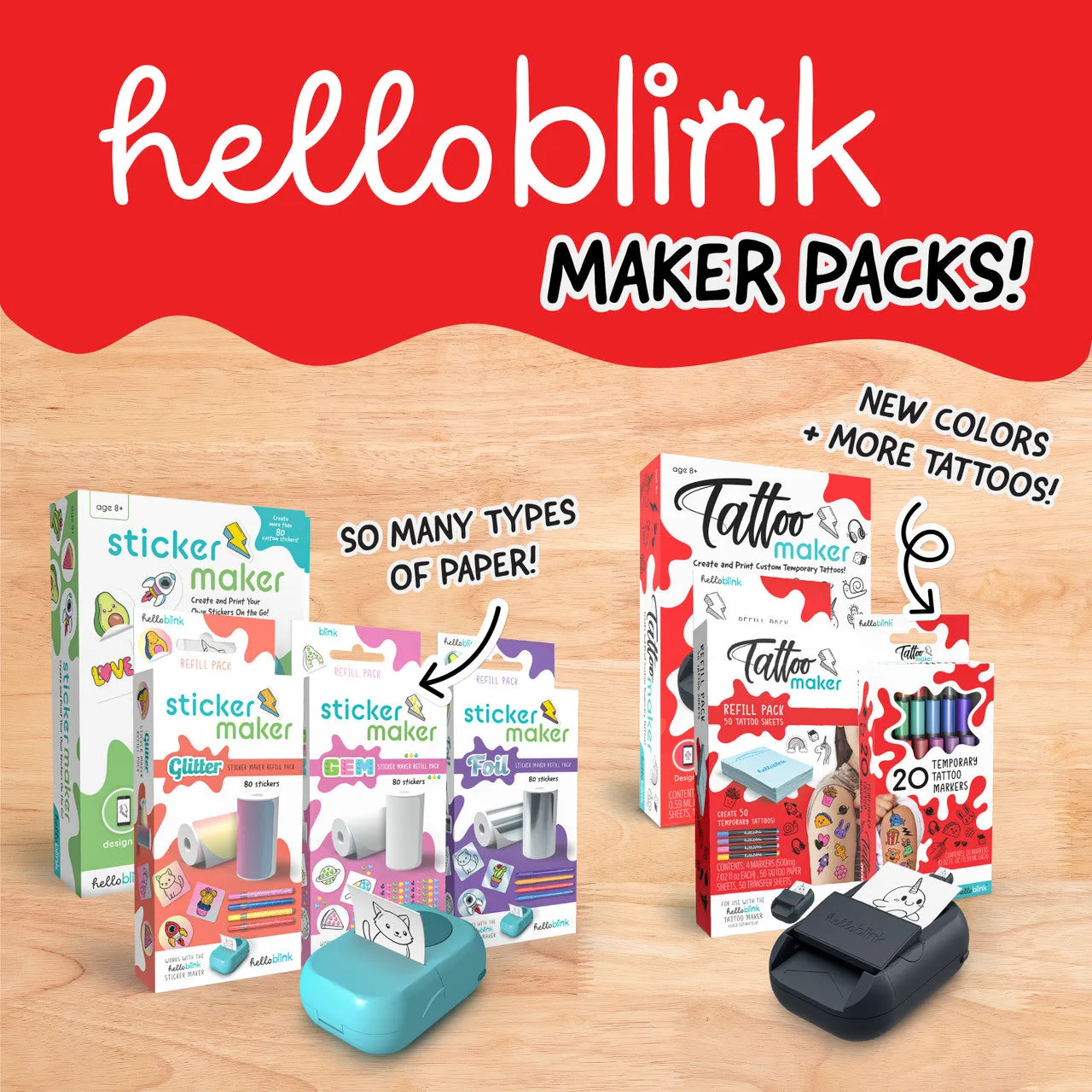 Ceaco Hello Blink Tattoo Maker tusser 20-pak