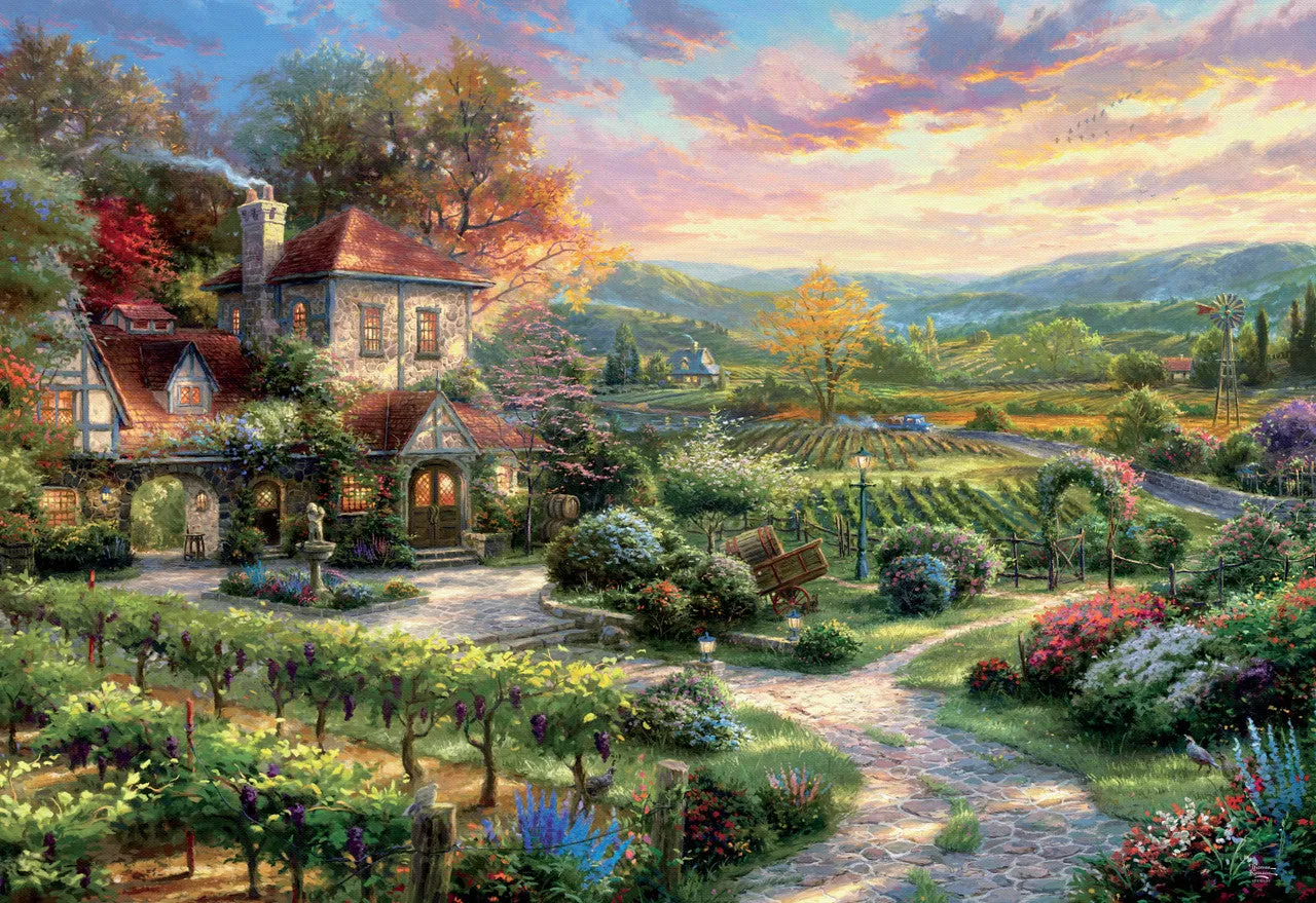 Ceaco Silver Select Thomas Kinkade Wine Country Living puslespil 2000 brikker
