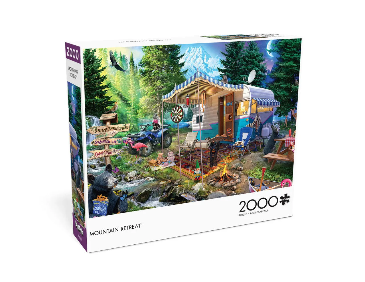 Buffalo Games Mountain Retreat puslespil 2000 brikker hytte
