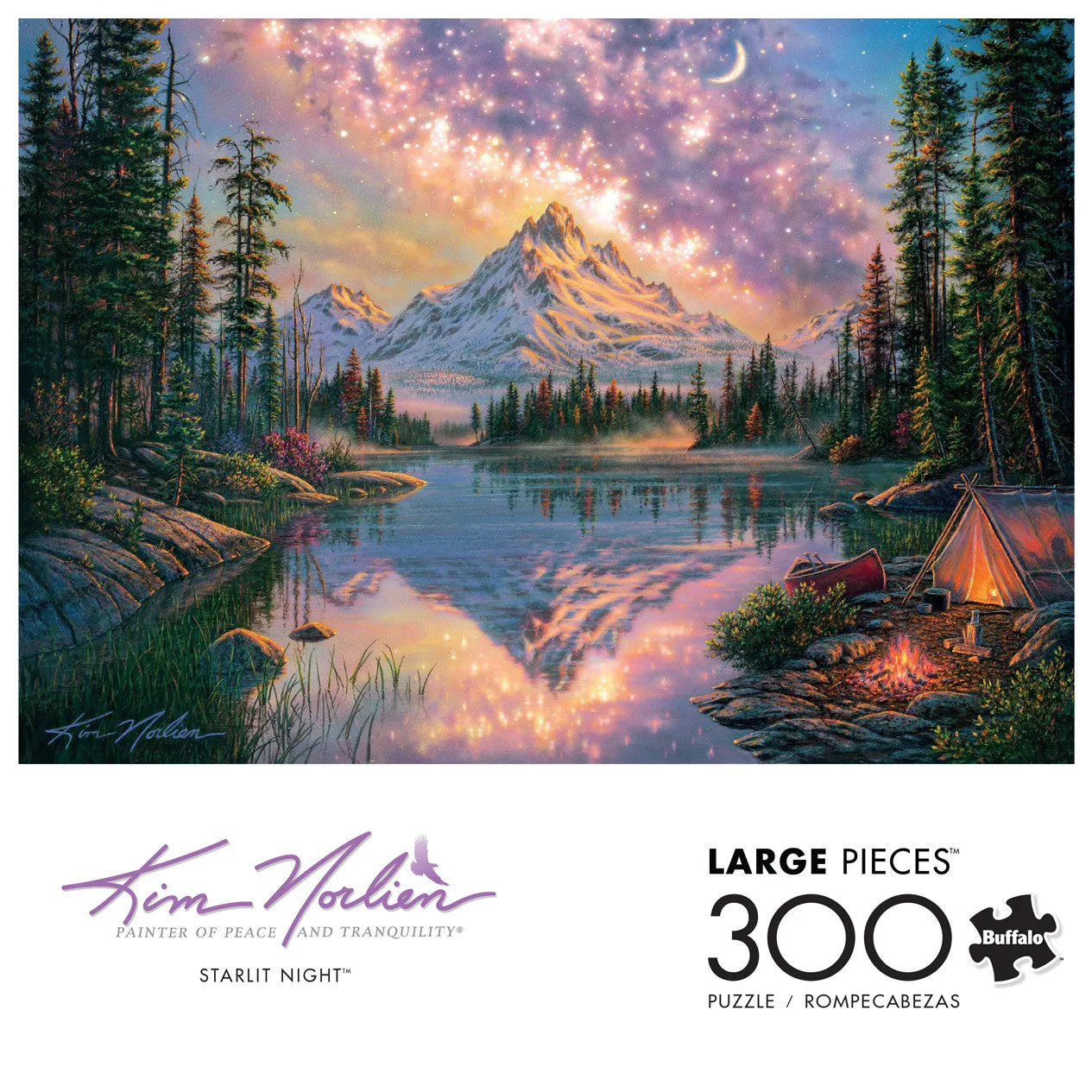 Buffalo Games Starlit Night puslespil 300 store brikker nat