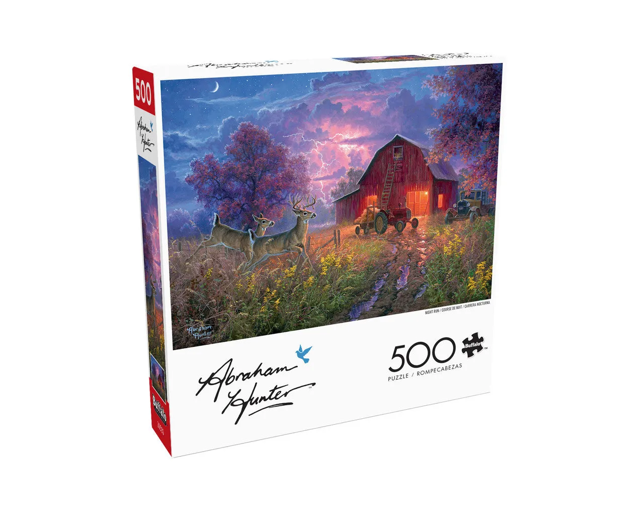 Buffalo Games Night Run puslespil 500 brikker hjorte