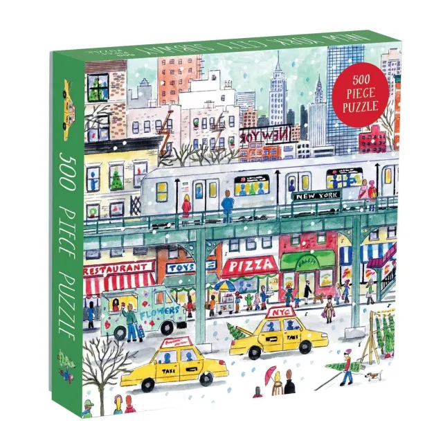 Galison Michael Storrings New York City Subway puslespil 500 brikker vinter