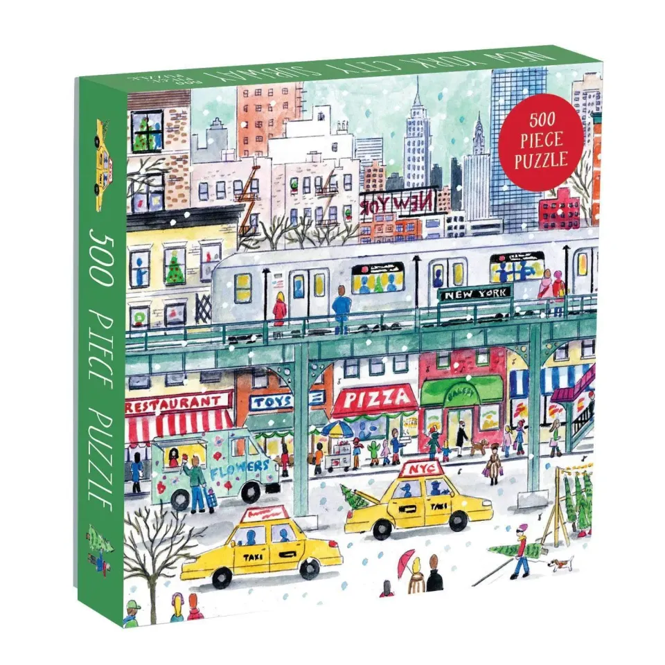 Galison Michael Storrings New York City Subway puslespil 500 brikker vinter