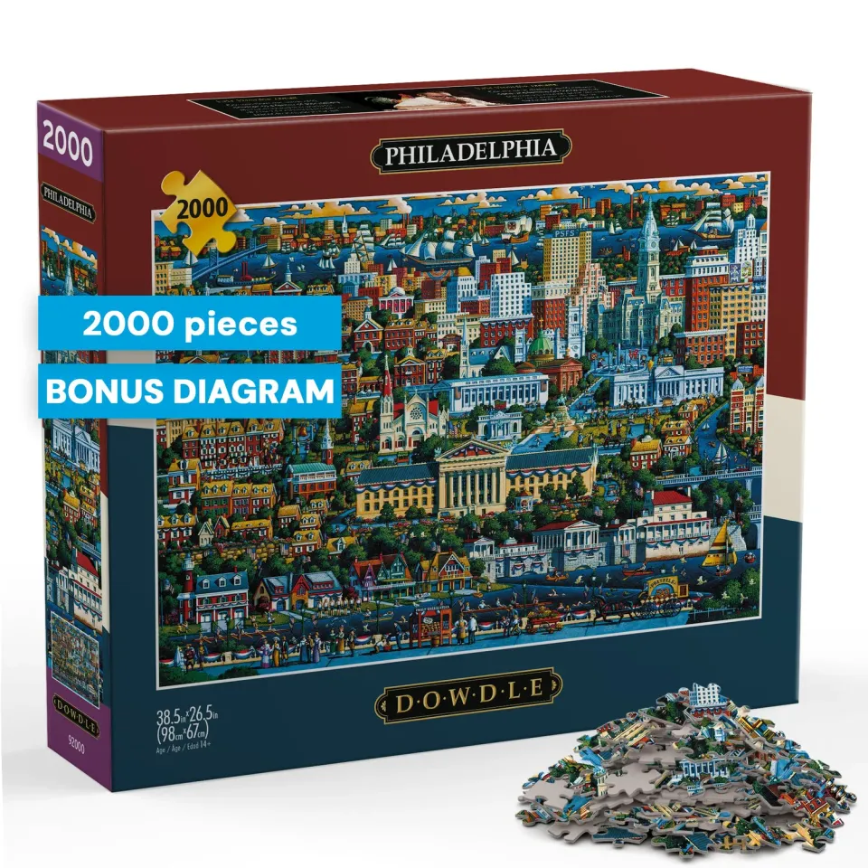 Buffalo Games Philadelphia puslespil 2000 brikker bymotiv