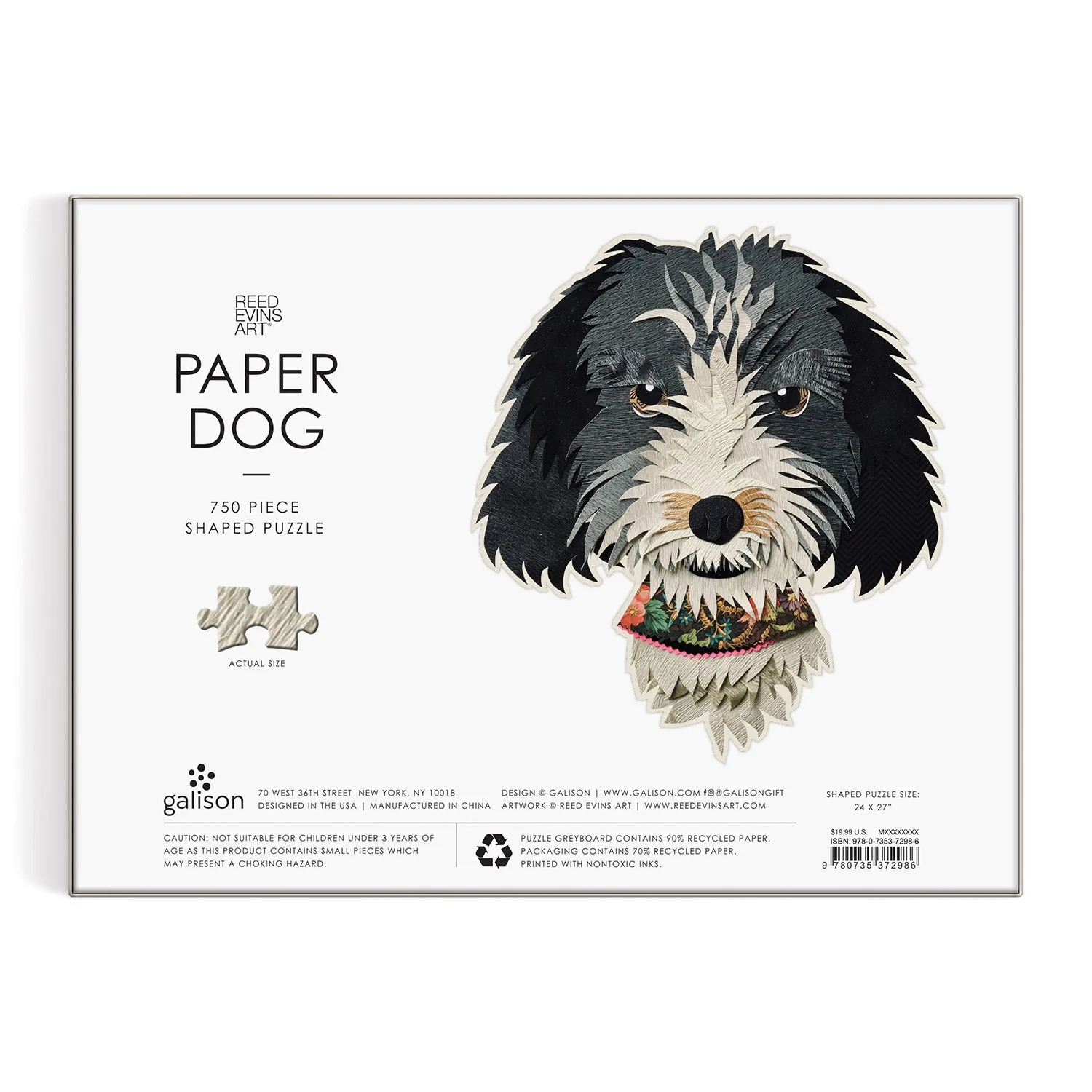 Good Puzzle Co. Paper Dogs 750 puslespil formet hunde
