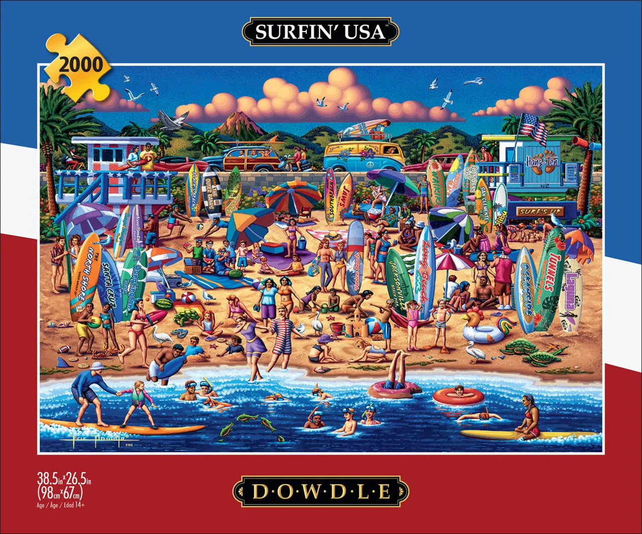 Buffalo Games Eric Dowdle Surfin USA puslespil 2000 brikker surf