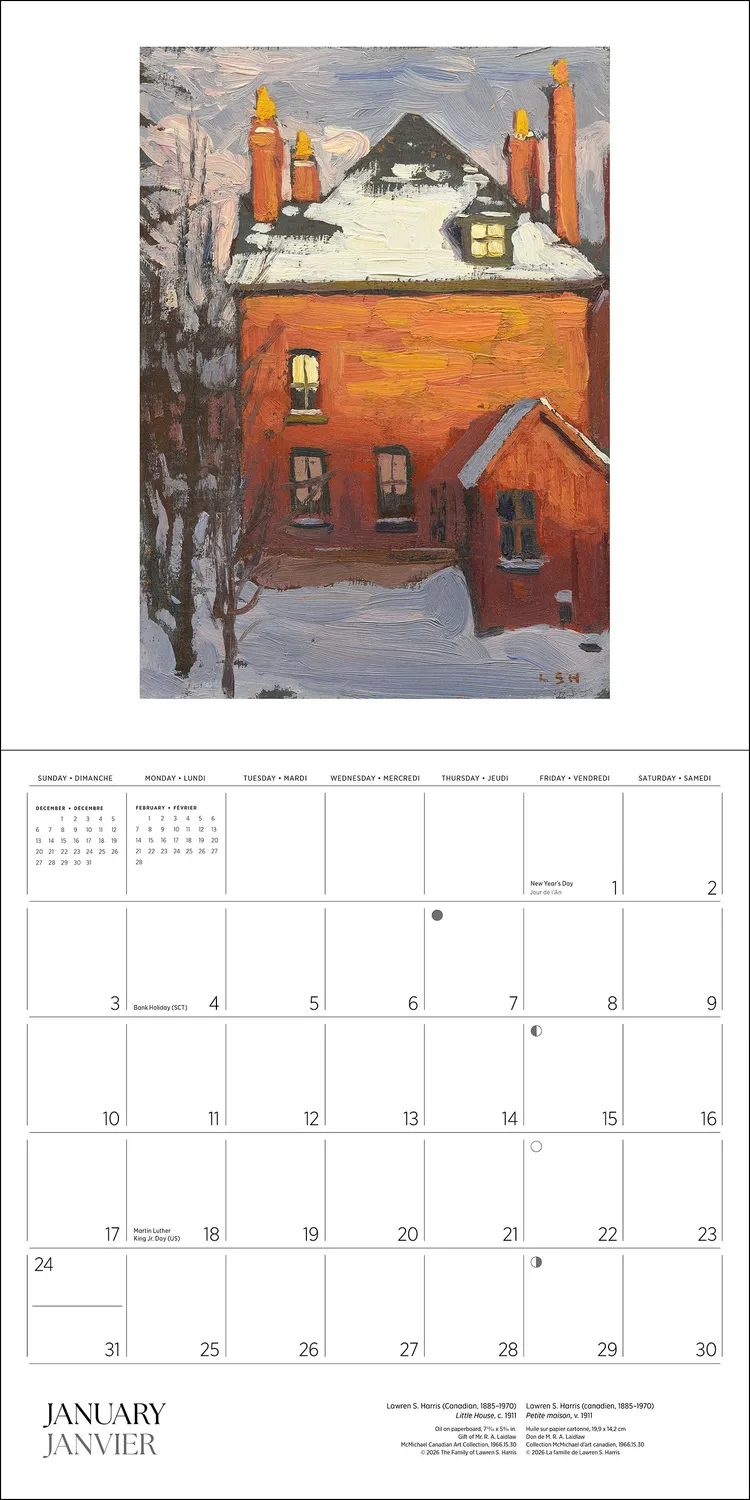 Pomegranate Lawren S. Harris vægkalender 2027 landskab