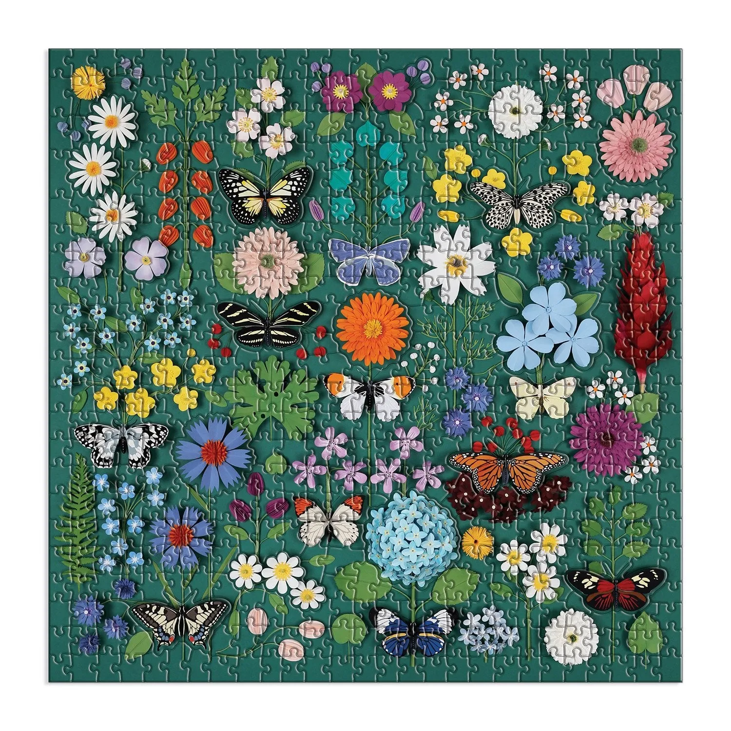 Good Puzzle Co. Butterfly Botanica puslespil 500 brikker formbrikker