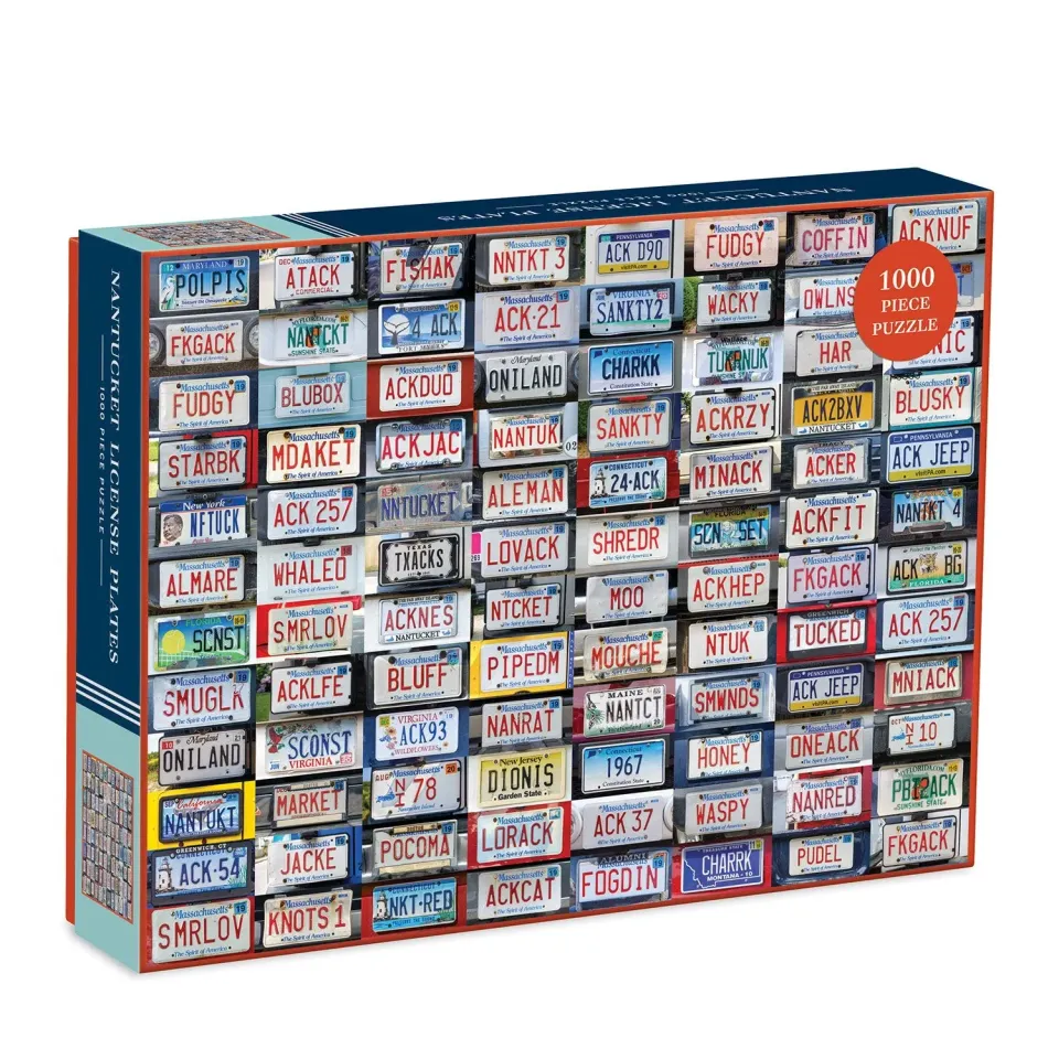 Good Puzzle Co. Nantucket License Plates puslespil 1000 brikker