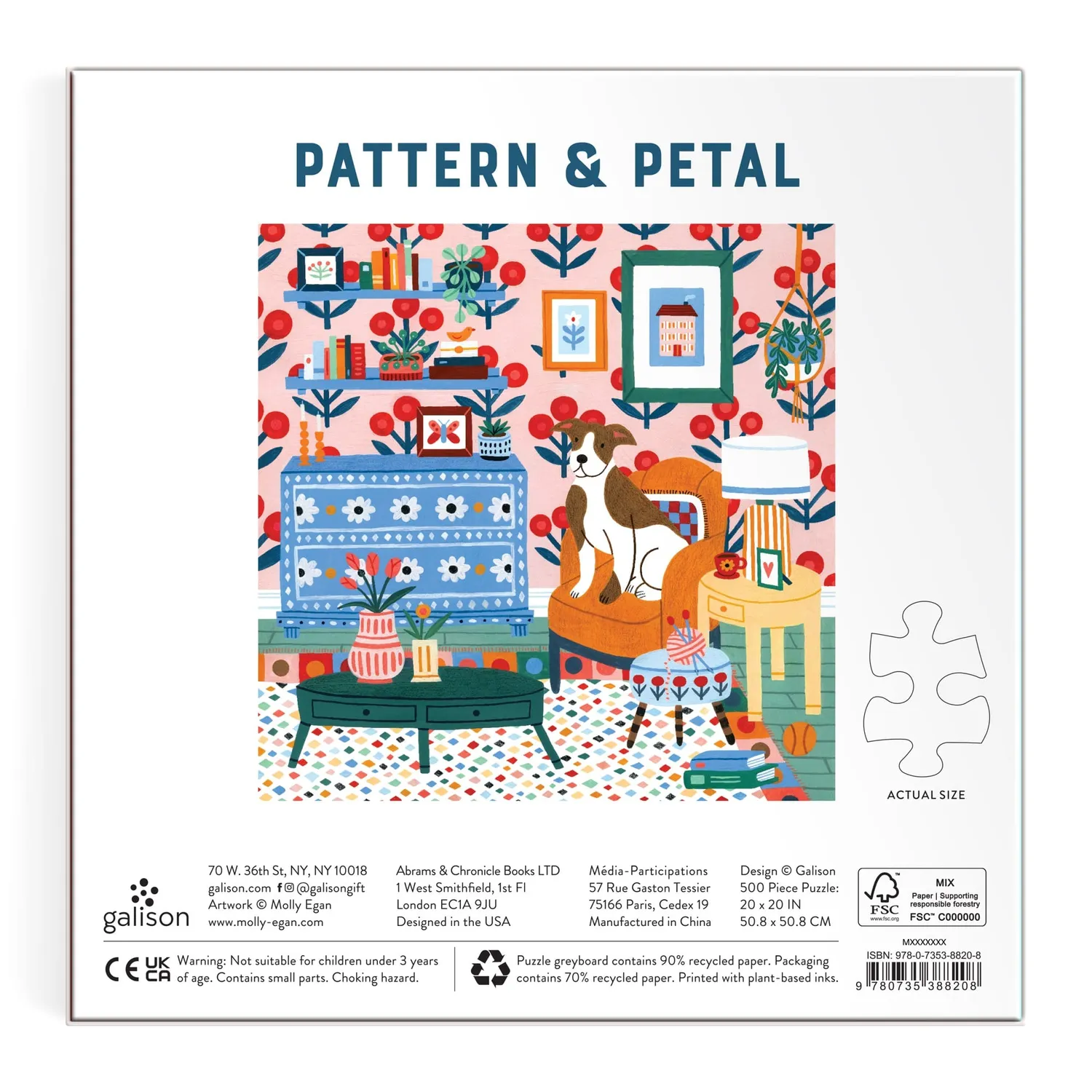 Galison Pattern & Petal puslespil 500 brikker blomster