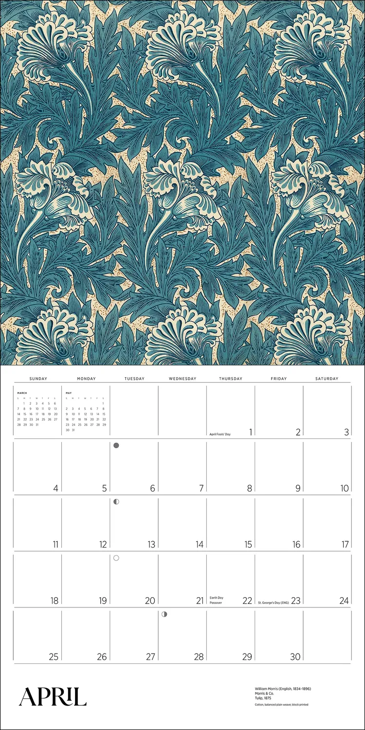 Pomegranate William Morris vægkalender 2027 blomster