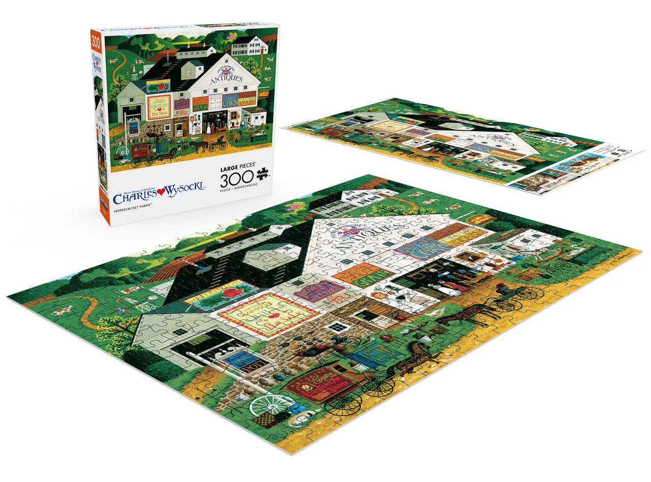 Buffalo Games Charles Wysocki Peppercricket Farms puslespil 300 store brikker