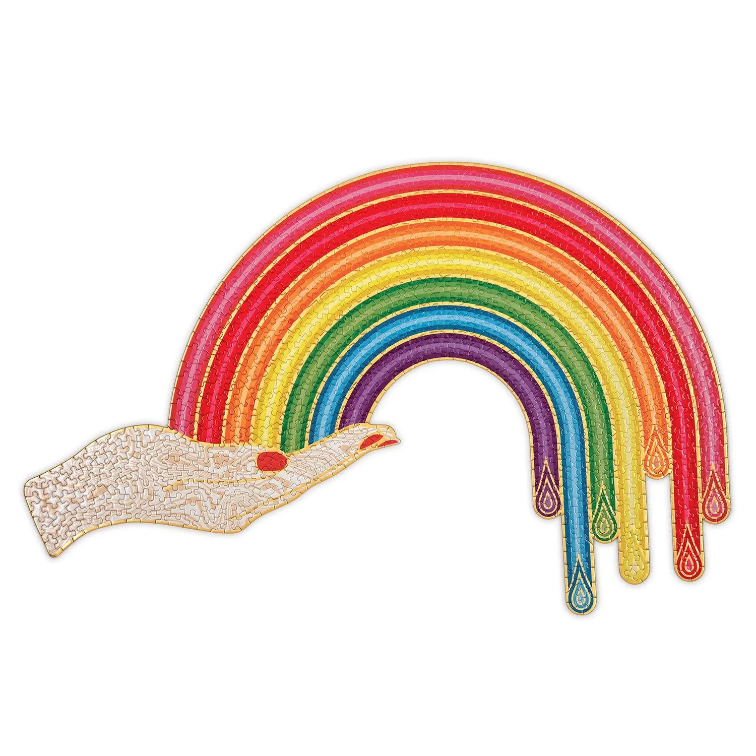 Galison Jonathan Adler Rainbow Hand puslespil 750 brikker formet