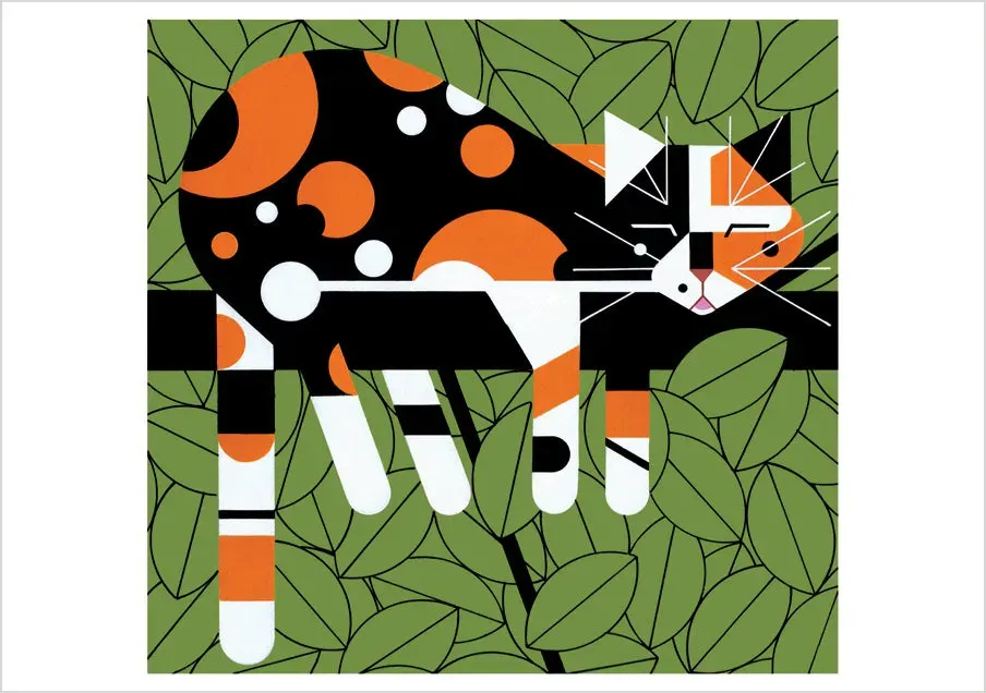 Pomegranate Charley Harper Limp on a Limb brevkort kat