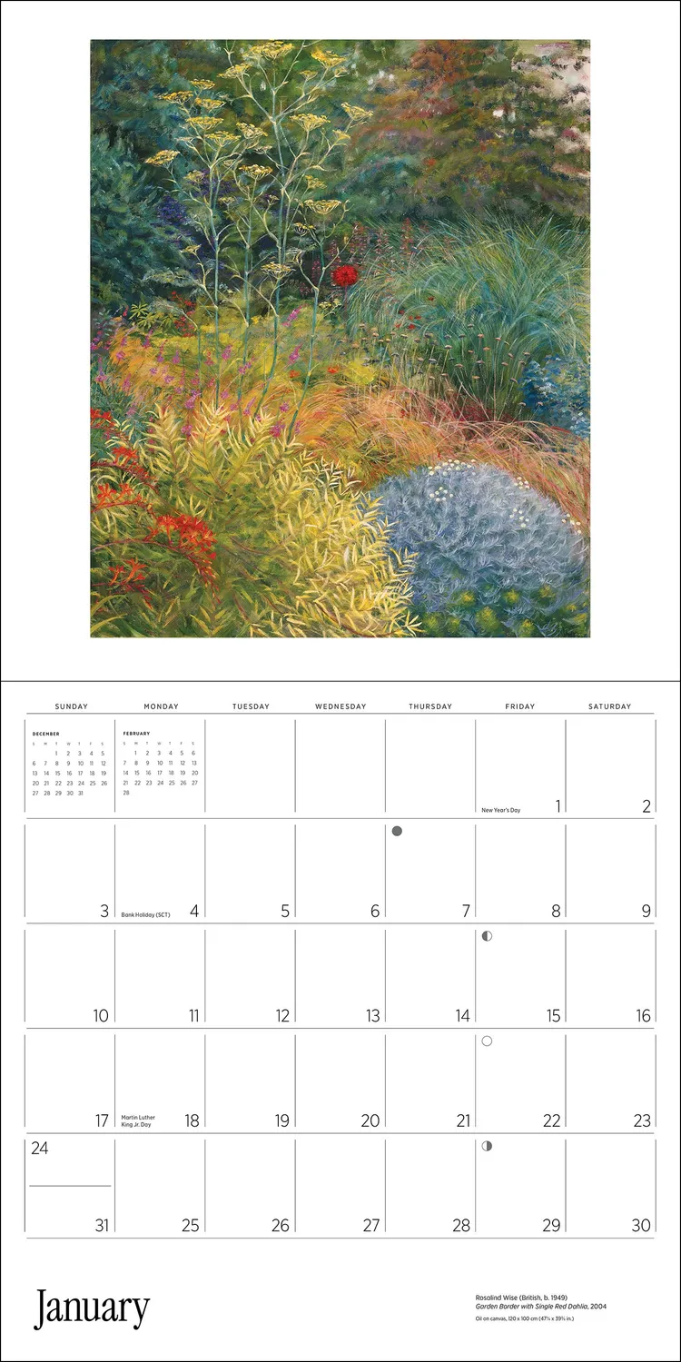 Pomegranate Rosalind Wise 2027 vægkalender blomster