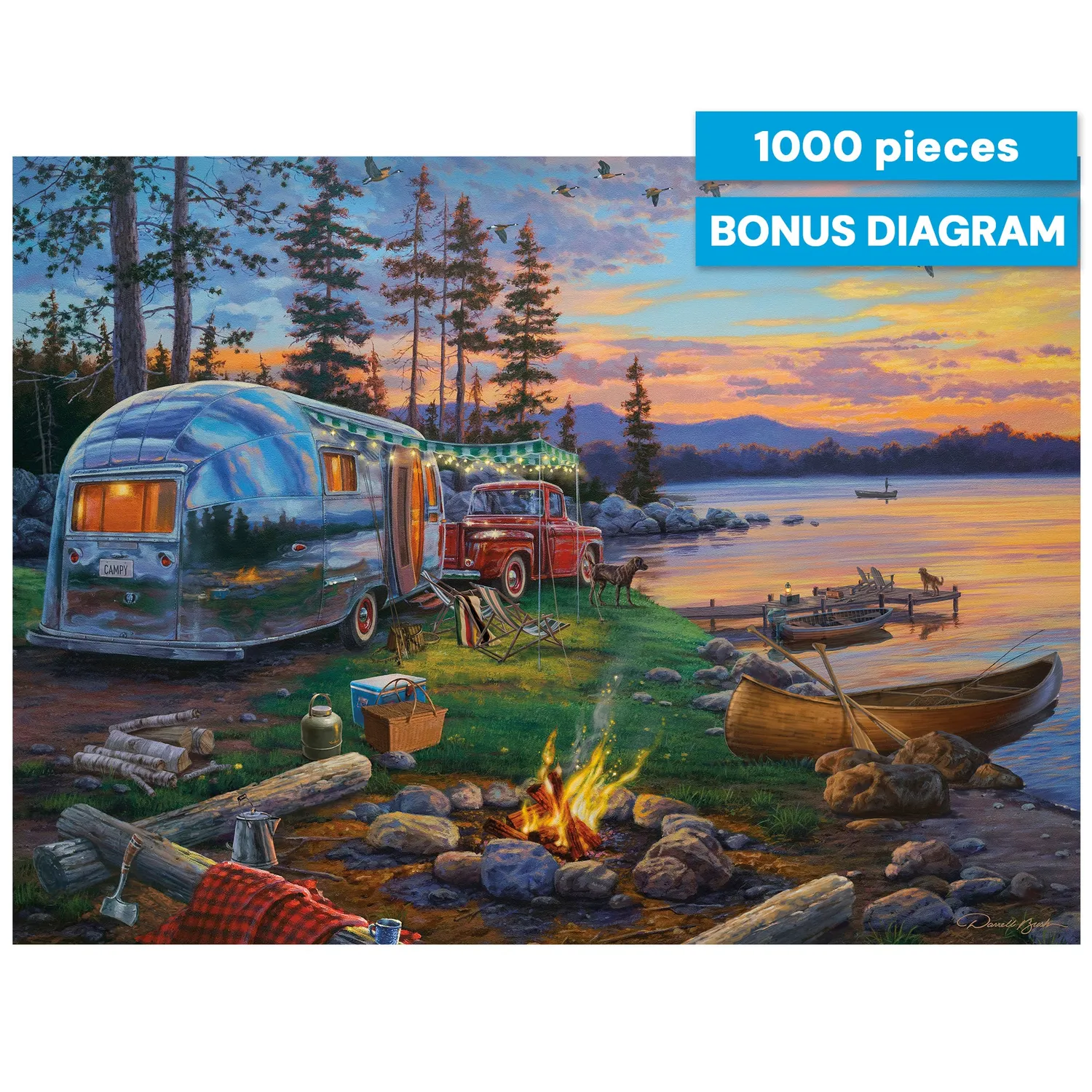 Buffalo Games Happy Camper puslespil 1000 brikker camping