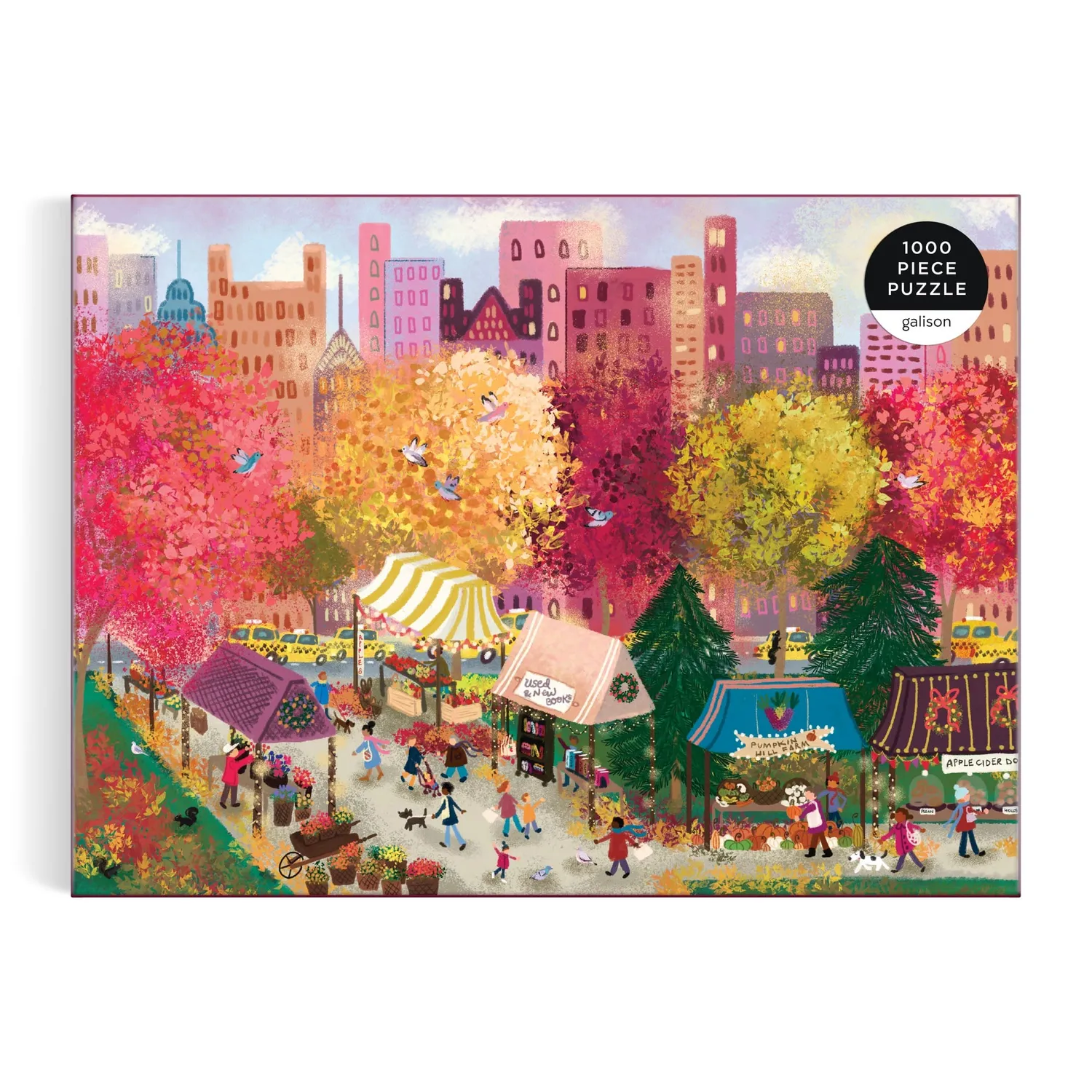 Good Puzzle Co. Joy Laforme Autumn City Market puslespil 1000 efterår