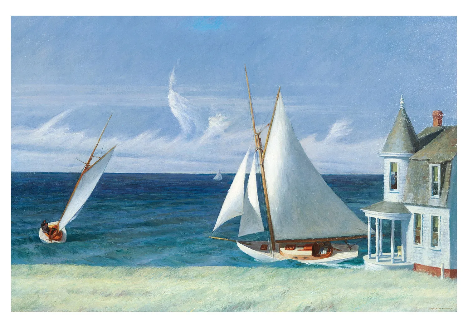 Edward Hopper The Lee Shore kortæske små kort kyst