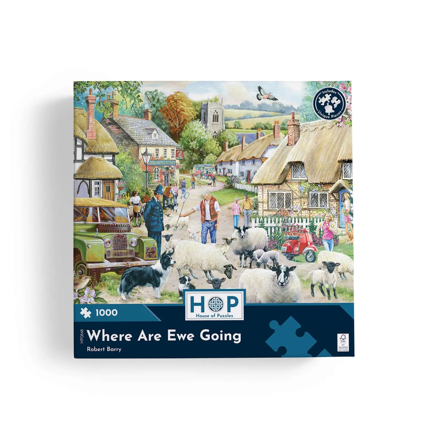 House of Puzzles Where Are Ewe Going puslespil 1000 brikker får