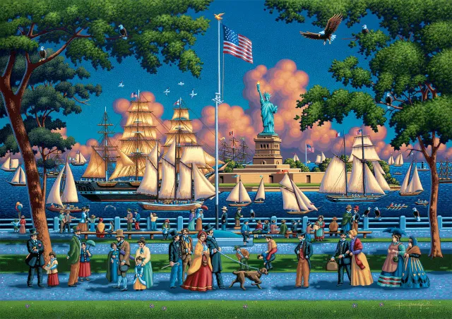 Buffalo Games Eric Dowdle Statue of Liberty puslespil 300 brikker store brikker