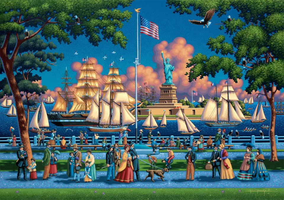 Buffalo Games Eric Dowdle Statue of Liberty puslespil 300 brikker store brikker