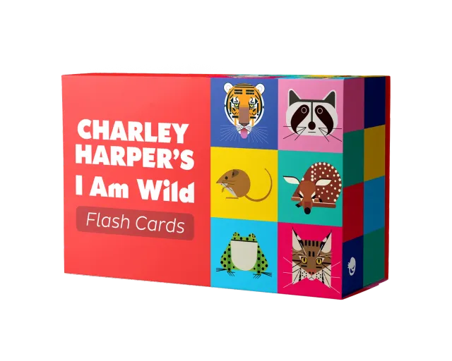 Pomegranate Charley Harper I Am Wild flashcards dyr