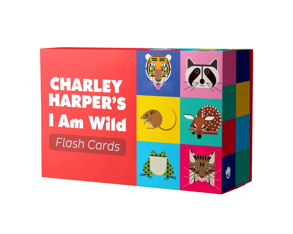 Pomegranate Charley Harper I Am Wild flashcards dyr