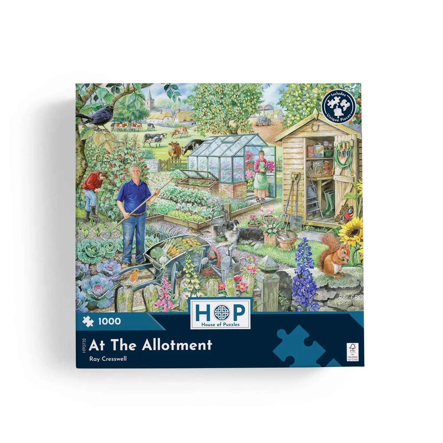 House of Puzzles At The Allotment puslespil 1000 brikker have