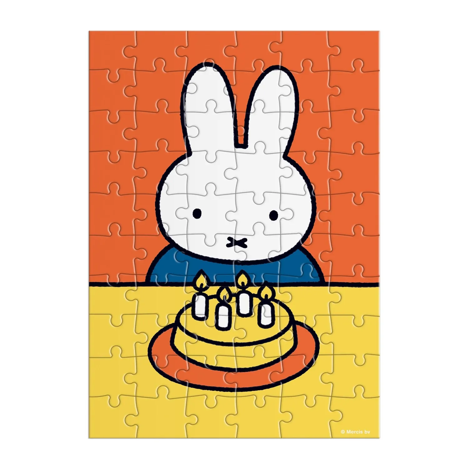 Galison Miffy Birthday kortpuslespil 60 brikker orange
