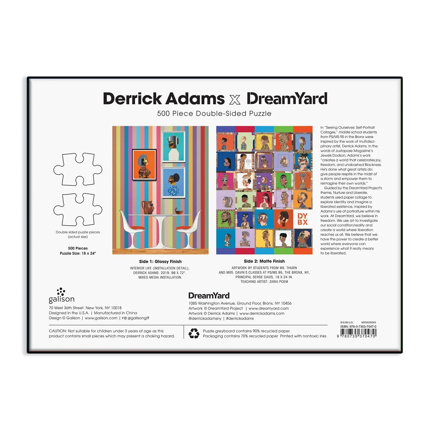 Good Puzzle Co. Derrick Adams Dreamyard puslespil 500 brikker dobbeltsidet