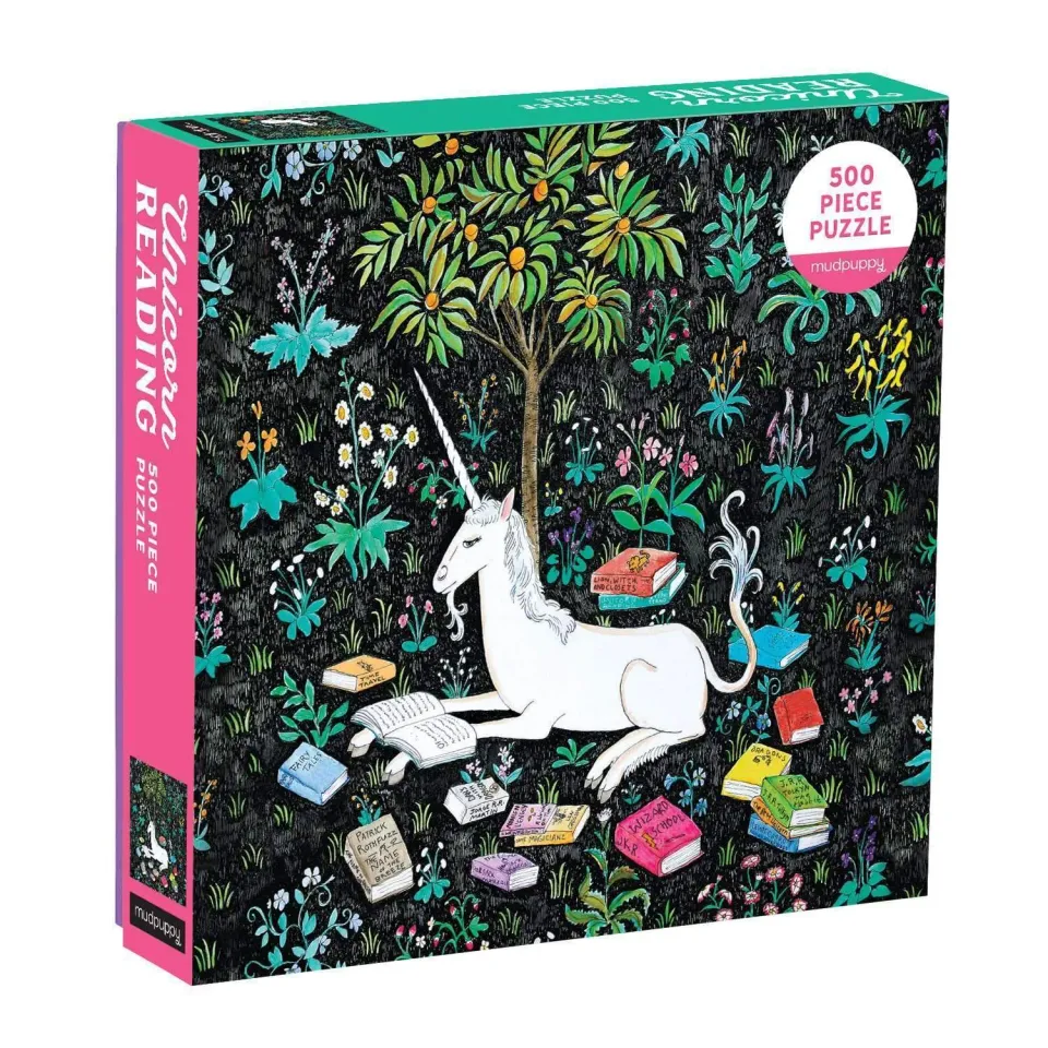 Mudpuppy Unicorn Reading puslespil 500 brikker familie