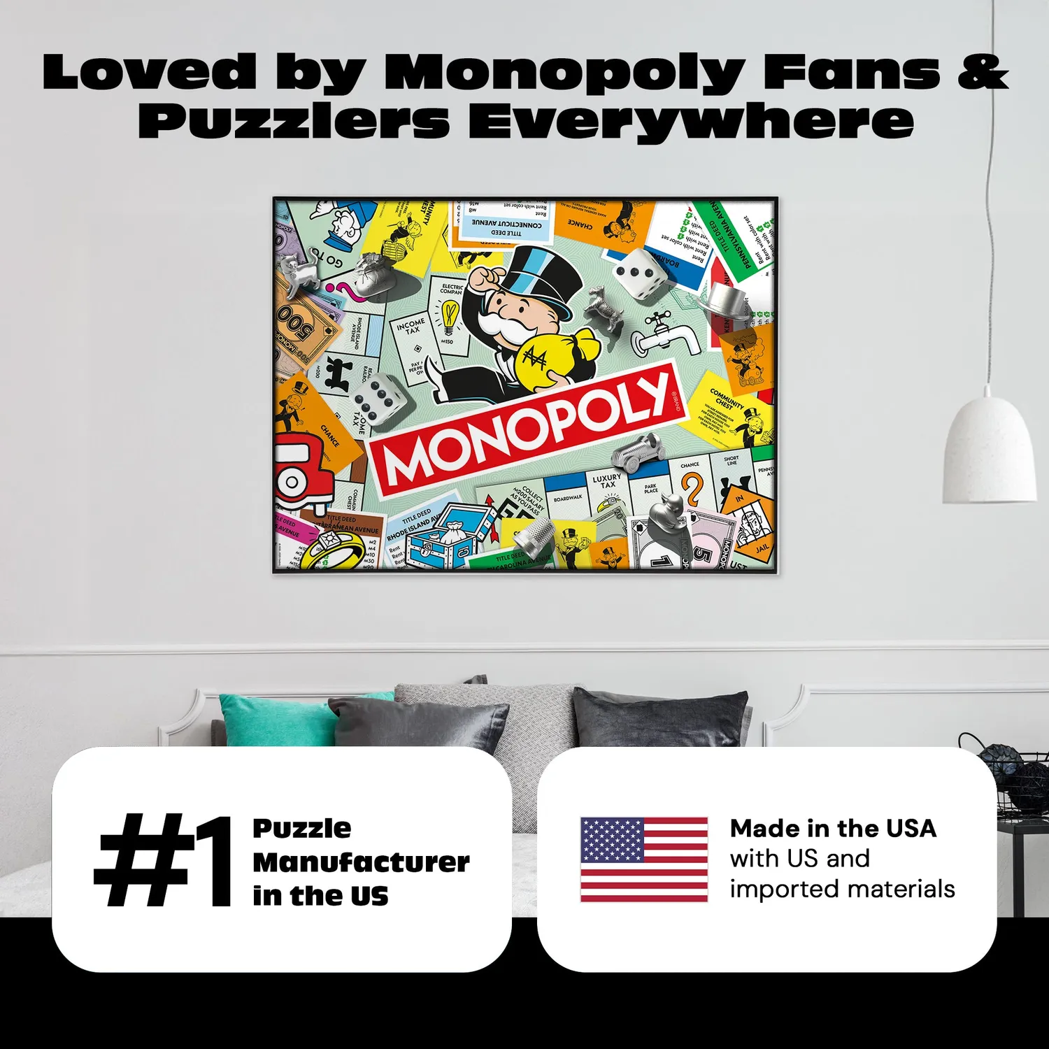 Buffalo Games Monopoly Collage puslespil 1000 brikker spil
