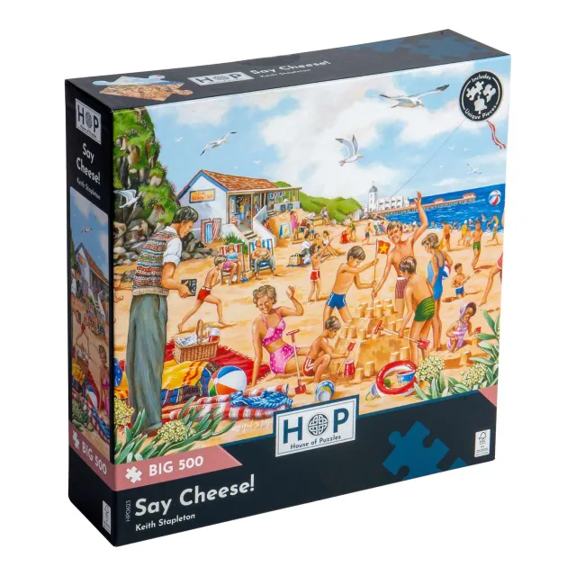House of Puzzles BIG Say Cheese 500 brikker puslespil strand