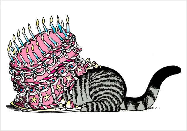 Pomegranate B. Kliban Cat Undercaking fødselsdagskort kat