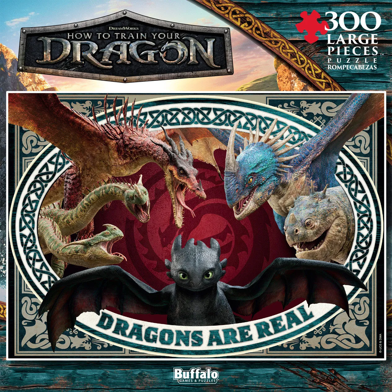 Buffalo Games Dragons Are Real puslespil 300 brikker large