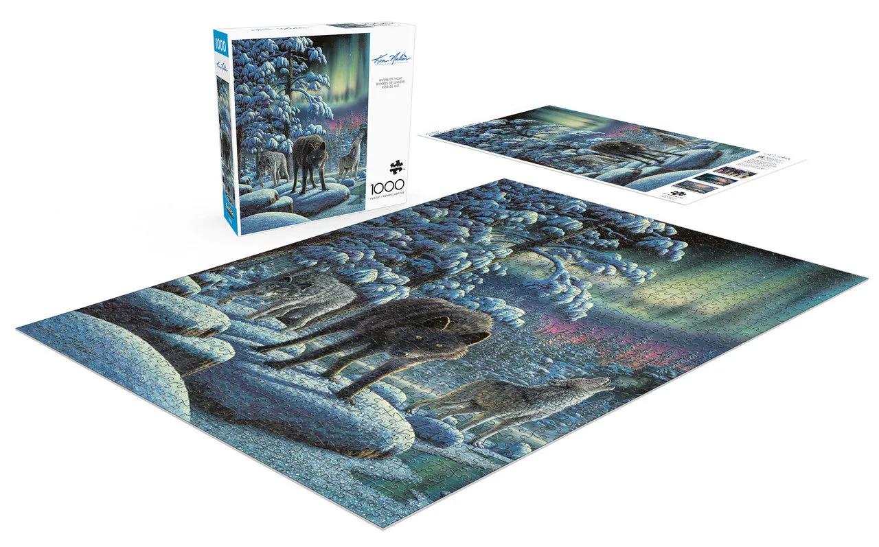 Buffalo Games Kim Norlien Rivers of Light puslespil 1000 ulve